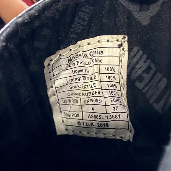 Tuk Patent Leather Iridescent Heeled Platform Boots Goth Emo Alt Womens Size 6 - Picture 11 of 12